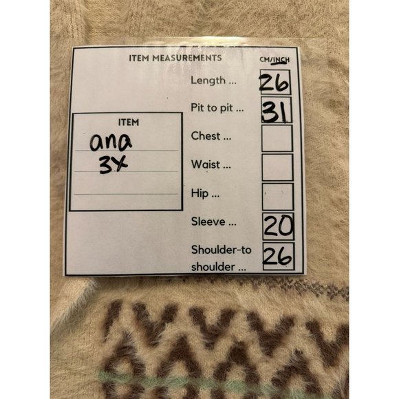 ana  NWT Sz 3X  Eyelash Open Front Long Sleeves Cardigan - Picture 2 of 8